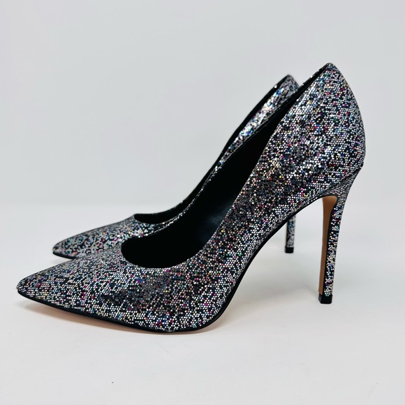 Mix No. 6 Danyah Festive Glam Grey Glitter Pumps - Picture 9 of 13